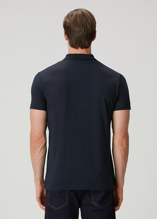 Monaco | Polo Kısa Kollu – Qsimple Muscle Up Fit T-shirt - Koyu Lacivert My Store