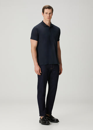 Monaco | Polo Kısa Kollu – Qsimple Muscle Up Fit T-shirt - Koyu Lacivert My Store