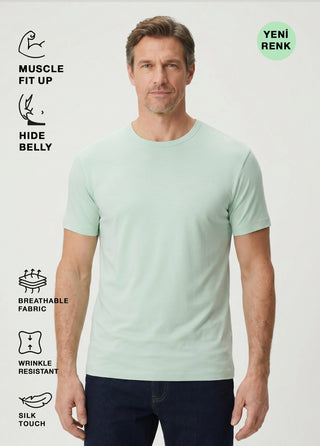 Bosphorus | Premium Modal Qsimple Muscle Up Fit Tişört – Nordic Green My Store