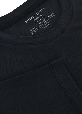 OSAKA 2.0 | Lyocell Edition - Kırışmaz - Qsimple Muscle Up Hide Belly Fit Tshirt - Volcanic Anthracite SIMPLEQLOTH