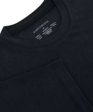 OSAKA | Rayon Luxe Touch - Kırışmaz - Qsimple Muscle Up Fit Hide Belly Tshirt - Volcanic Anthracite SIMPLEQLOTH