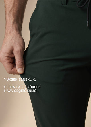 PERGAMON | Kırışmaz 4 Yöne Esneyen Nefes Alabilen 7/24 Teknik Jogger Pantolon - Haki SIMPLEQLOTH