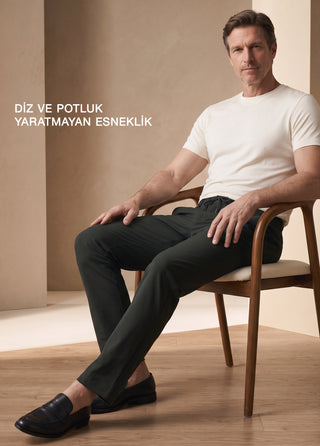 PERGAMON | Kırışmaz 4 Yöne Esneyen Nefes Alabilen 7/24 Teknik Jogger Pantolon - Haki SIMPLEQLOTH