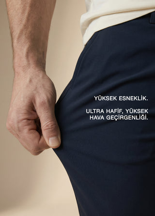 PERGAMON | 4 Yöne Esneyen Nefes Alabilen 7/24 Teknik Jogger Pantolon - Koyu Lacivert SIMPLEQLOTH