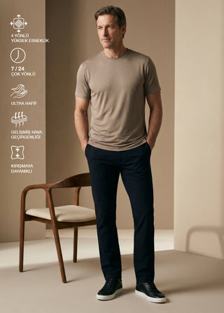 PERGAMON | 4 Yöne Esneyen Nefes Alabilen 7/24 Teknik Jogger Pantolon - Koyu Lacivert SIMPLEQLOTH