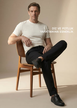 PERGAMON | 4 Yöne Esneyen Nefes Alabilen 7/24 Teknik Jogger Pantolon - Siyah SIMPLEQLOTH