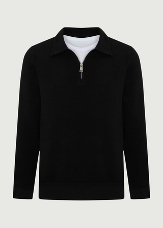 St. Moritz | Polo Yarım Fermuarlı Sweatshirt – Koyu Lacivert