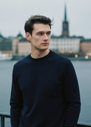 Stockholm | Bisiklet Yaka Sweatshirt-Koyu Lacivert My Store