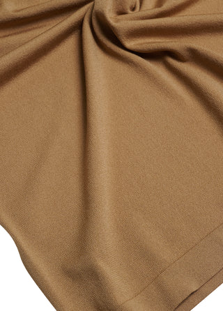 Tokyo | Rayon Silky Knit - Qsimple Muscle Fit Hide Belly Tshirt - Camel My Store