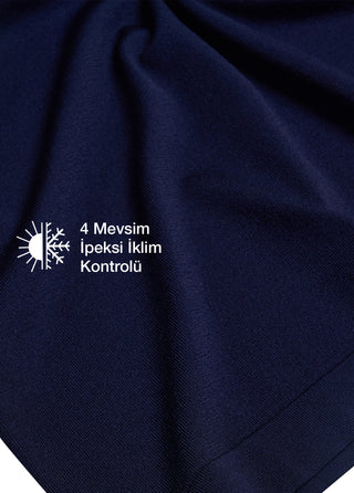 Tokyo | Rayon Silky Knit - Qsimple Muscle Fit Hide Belly Tshirt - Navy My Store