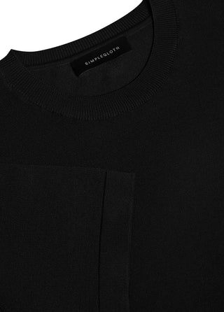 Tokyo | Rayon Silky Knit - Qsimple Muscle Fit Hide Belly Tshirt - Black My Store